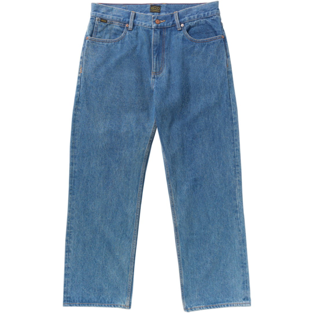2026 RVCA Mens Americana Dayshift Denim Jeans 23A193504 - Blue Collar